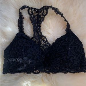 Worn once black lacy bra with padding